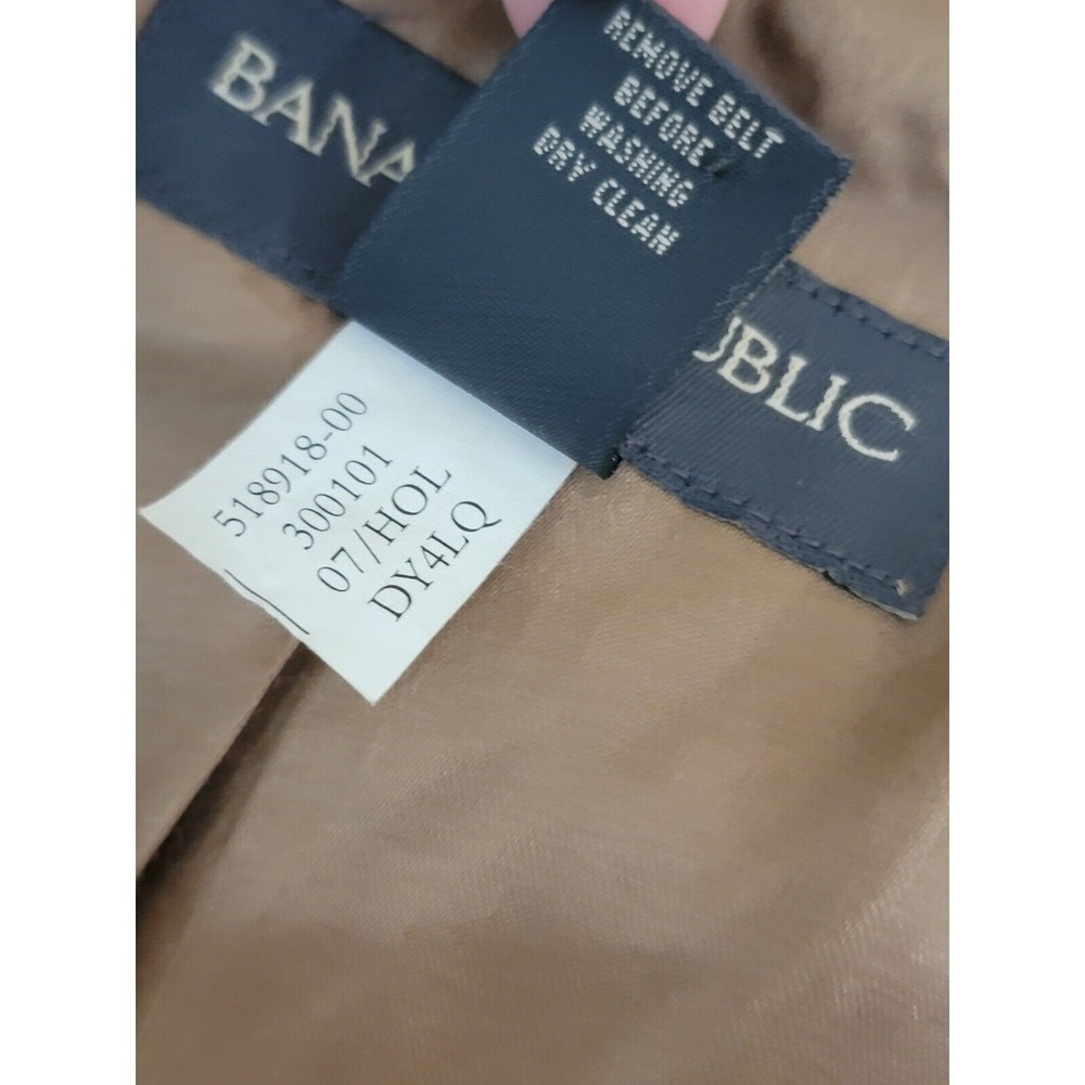 Banana Republic Womens Wool Blend Belted Double Brested Size XS Camel Rn54023 - Picture 12 of 12